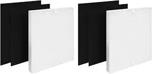 Nispira AP-1512HH Replacement Filter Compatible with Coway Airmega 200M Air Purifier AP-1518R Mighty Air (2) True HEPA (4) Activated Carbon Pre Filters