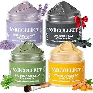 ANRCOLLECT 4-Pack Clay Mask Set, 280g