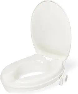 Medline 2" Universal Locking Seat Riser with Lid - Fits Most Standard and Elongated Toilets
