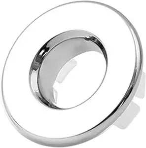 2 Pcs Bathroom Sink Overflow Cover, Basin Overflow Ring Hole Insert Cap for Home Kitchen Bathroom (Silver)