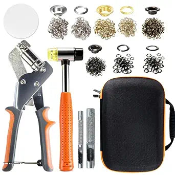 Heavy-Duty Grommet Tool Kit 1/3-1/2 for Tarps Farbic Flag