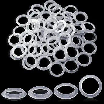 100 Pcs Slip Joint Washer, 1-1/2 Inch O-Ring Sink Drain Seal, White