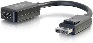 C2G Legrand DisplayPort to HDMI, Male to Female Displayport Cable, Black DisplayPort Cable, 8 Inch Digital Display Cable, 1 Count, C2G 54322
