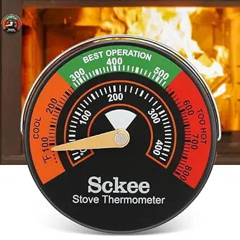 Magnetic Stove Temperature Gauge - Multi-Fuel Stove Thermometer for Gas, Wood, Pellet Stoves & Fireplaces (1PCS)