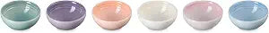 Le Creuset Stoneware Set Of 6 Vancouver Pinch Bowls, Pastel Multi Color