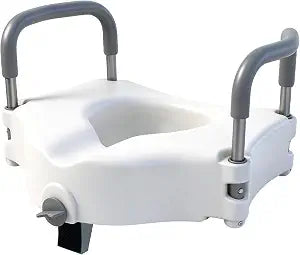 Raised Toilet Seat with Handles, Toilet Seat Riser for Seniors