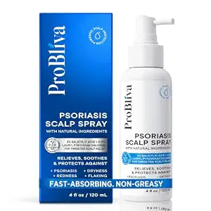 ProBliva Psoriasis Scalp Spray: Scalp Treatment for Psoriasis, Dandruff & Seborrheic Dermatitis – On-Demand Itch Relief – Helps Relieve Flaking, Scaling & Dryness – Lightweight & Non-Greasy – 4 fl.oz