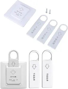 Power Switch, 86x86mm Hotel Magnetic Card Electric Push Button Insert Key Electrical Power Control Socket with 3 Cards