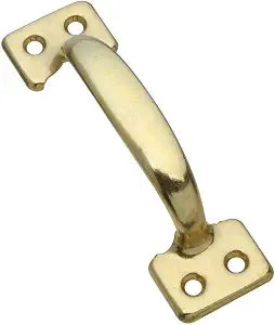 National Hardware Sash Lift, 4", Steel, Brass
