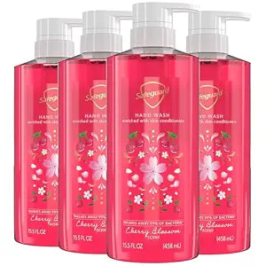 Safeguard Liquid Hand Soap, Cherry Blossom Scent, 15.5 fl oz Pack of 4