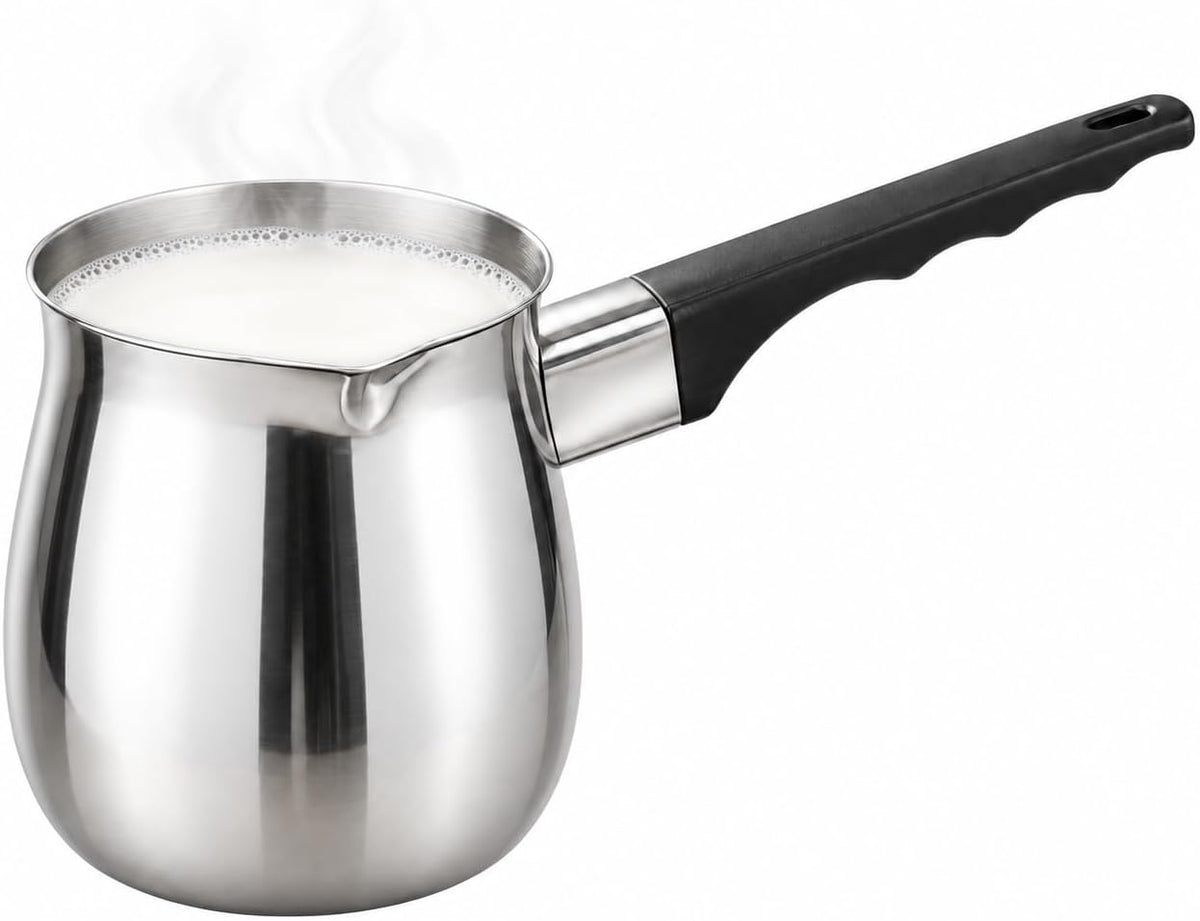 Fino Turkish Warmer Coffee Pot, Professional Quality 18/8 Stainless Steel, 24-Ounce