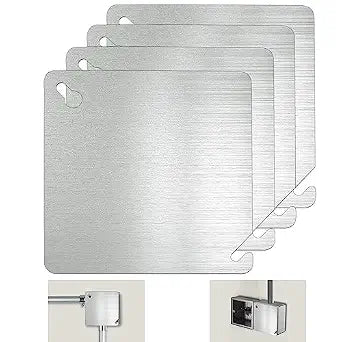 4x4 Metal Electrical Box Cover Plates, 4 Pcs Electric Junction Box Cover Plate, Square Flat Blank Electric Box Panel Cover,4 Inch Galvanized Steel Metal Corrosive Resistant Covers For Electrical Boxes