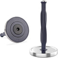 KITCHENDAO One-Handed Countertop Paper Towel Holder, Rotation Freestanding Kitchen Paper Holder Stand, Stainless Steel Paper Roll Holder with Weighted Base High-Adhesion Pad Sticker