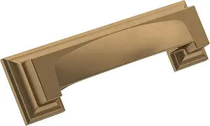 Amerock | Cabinet Cup Pull | Champagne Bronze | 3 inch & 3-3/4 inch (76mm & 96 mm) Center to Center | Appoint | 1 Pack | Drawer Pull | Cabinet Handle | Cabinet Hardware