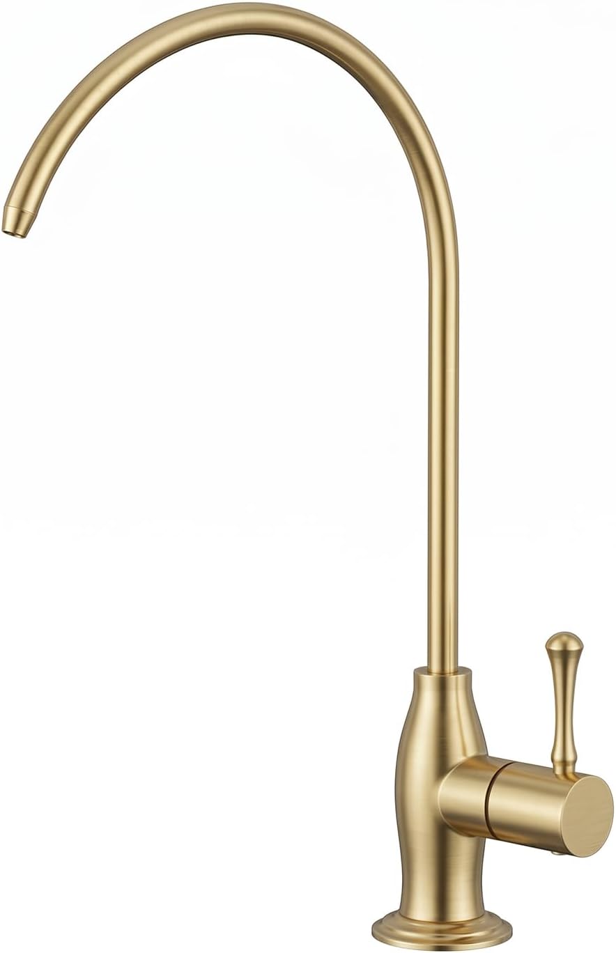 WEWE Drinking Water Faucet with Vintage Design, Non-Air Gap, Gold