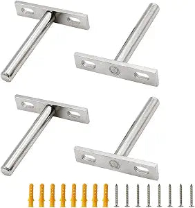 Luomorgo 3 Inch Floating Shelf Bracket, 4 Pcs Blind Shelf Bracket
