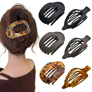 Flat Claw Clips for Women, Large Duckbill French Hair Clips, 6 Pack Non-Slip Matte Hair Accessories for Thick & Thin Hair
