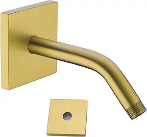 Shower Arm with 3.5 inch Large Flange,6 Inch 304 Stainless Steel Shower Extension Extender Pipe, Wall-Mounted for Fixed Bathroom Showerhead,Champagne Bronze Finish,SE-91018-6CB-SQ