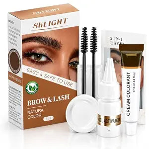 Lash Color Kit, Instant Eyebrow & Eyelash Color Set, 7ml-Coffee/Brown
