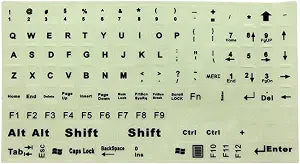 Keyboard Stickers, English Keyboard Sticker Glow in The Dark, Keyboard Letter Stickers, English Letter Keyboard Sticker Universal