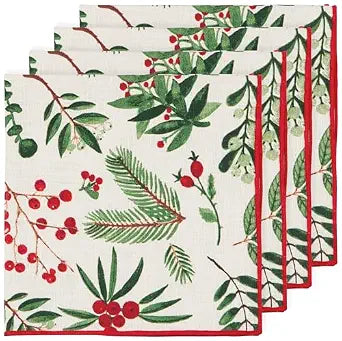 Now Designs Winterberry Napkins, Set of 4