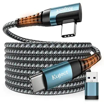 Kuject 16FT Link Cable Compatible for Quest 3S / 3/2 / Pro, Pico 4, Grey