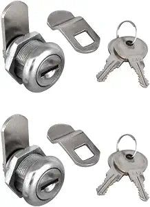 2Pcs Cabinet Cam Lock Keyed Alike Tool Box Locks 5/8" Cylinder for Truck Pickup Tool Box Vending Machine Drawer Tool box Mailbox ATM Locks Replacement