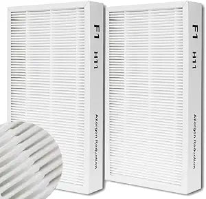 F1 Allergen Reduction Replacement, F1 H11 True Filter Replacement Compatible with 3M Filtrete C01 T02 Room Air Purifier for FAP-C01-F1, FAP-T02-F1, FAP-C01BA-G1, FAP-T02WA-G1, 2 Pack
