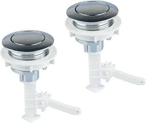 Angoily Universal Single Push Button Toilet Tank Accessories Rustproof Electroplated Surface Easy Press Replacement for Bathroom Toilets 4.33X1.88X1.49 Inches Pack of 2