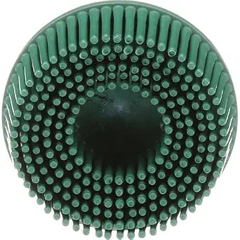 Scotch-Brite Roloc Bristle Disc, RD-ZB, 50, TR, Green, 2 in x 5/8 in, Tapered