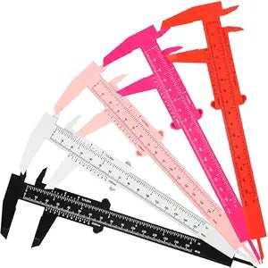 Frienda 5 Pcs Eyebrow Measuring Caliper Tool Microblading, Bright Colors