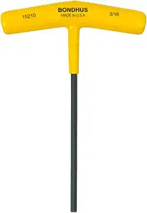 "Bondhus 15210 3/16"" Hex Tip T-Handle w/ProGuard Finish", multi, one size