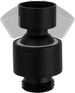 Hibbent Adjustable Metal Shower Head Swivel Ball Joint Adapter, Solid Brass, Matte Black, 30 Swivel, G1/2 Connections, Easy Install