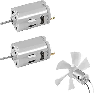 2Pcs 12V RV Vent Fan Motor, BVD0218-00 DC Vent Motor Compatible with Ventline Ventadome Lids and Accessories, Bathroom Exhaust Fan Motors with Round Shaft Replacement Accessories for RV, Camper