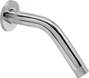 Shower Arm Stainless Steel 5.71 inch Extension Pipe with Flange, Wall Mount Silver Shower Head Arm for Rain Shower Head, NPT 1/2 Thread, Bathroom Accessory