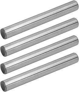 POWERTEC 71145 Hardened Steel Dowel Pins 3/8-Inch, Heat Treated and Precisely Shaped for Accurate Alignment, Alloy Steel , 4 Pack, Silver, 3/8" x 3" Pins