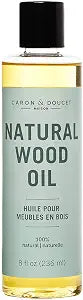 CARON & DOUCET - Natural Wood Conditioning Oil - 100% Plant Based Wood Conditioning and Polishing Oil - Orange Scented - Suitable for Natural Furniture (8oz)