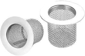 2 Shower Drain Hair Catcher, Shower Drain Basket, SS Mesh, Fits 2-Inch Hole