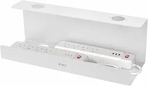 VIVO White 17 inch Extra Deep Cable Management Tray, DESK-AC16-1CW