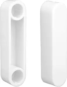 4pcs White Wire Shelving End Caps, ABS Plastic Closet Rod End Caps