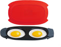 MKYSAIL Quick-Heat Microwave Egg Cooker,Poacher,Fryer for 2 Eggs,Omelet