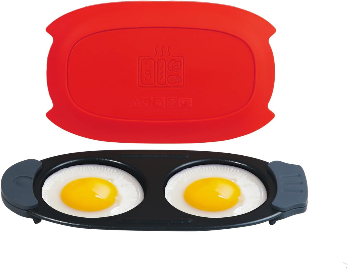 MKYSAIL Quick-Heat Microwave Egg Cooker,Poacher,Fryer for 2 Eggs,Omelet