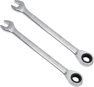 2 Pcs 10mm Ratchet Combination Wrench, Metric 72-Tooth