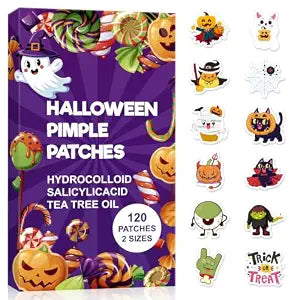 Halloween Cute Pimple Patches for Face, Hydrocolloid Blemish Patches