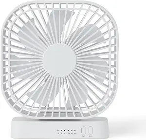 Medline Portable 5 Inch Fan, 3 Cooling Speeds, Automatic Shutoff Timer, Batteries Required, Square, (Individual Item)