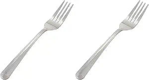 Winco 12-Piece Dominion Heavy Weight Dinner Fork Set, 18-0 Stainless Steel, 4.5"L x 0.63"W, Silver (Pack of 2)