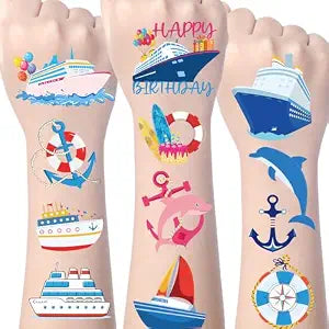 Gameza Cruise Temporary Tattoos 220+ Nautical Sailor Boat Stickers