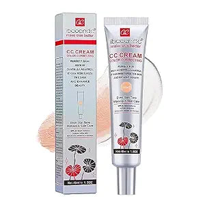 Hydrating CC Cream Foundation with Centella Asiatica Multi-Purpose Pre-makeup Primer Moisturizing Facial Concealer Sunscreen Full-Coverage CC Cream with SPF 25 (02)
