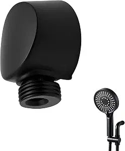 A725WR Round Drop Ell Handheld Shower Wall Connector Matte Black