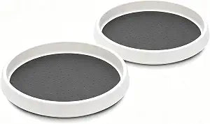 Lazy Susan Turntable Organizer 2 Pack - 10" Rotating Spice Rack Trays